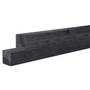 Geschaafde vierkante paal Zwart 8,8 x 8,8 x 270 cm