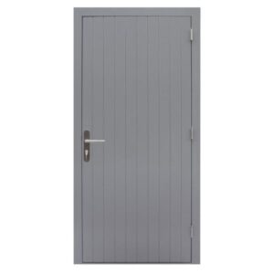 Hardhouten enkele dichte deur Prestige, Rechtsdraaiend, 109 x 221 cm, grijs gegrond