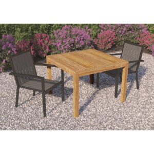 Teak tuintafel vierkant