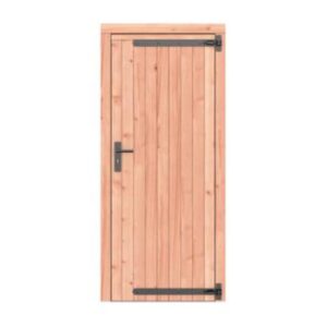 Douglas enkele deur met zwart beslag 90 x 201 cm, Rechtsdraaiend