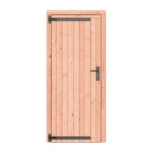Douglas enkele deur met zwart beslag 90 x 201 cm, Linksdraaiend