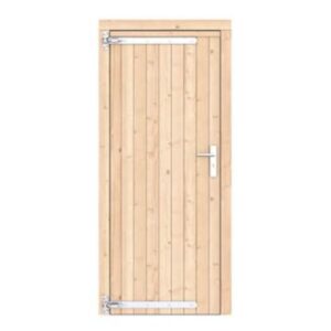 Vuren enkele deur, 90 x 201 cm Linksdraaiend